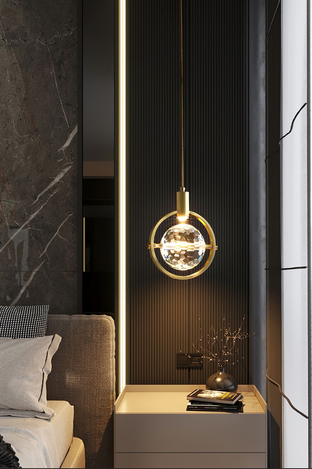 Ring Crystal Pendant Light - everlamps