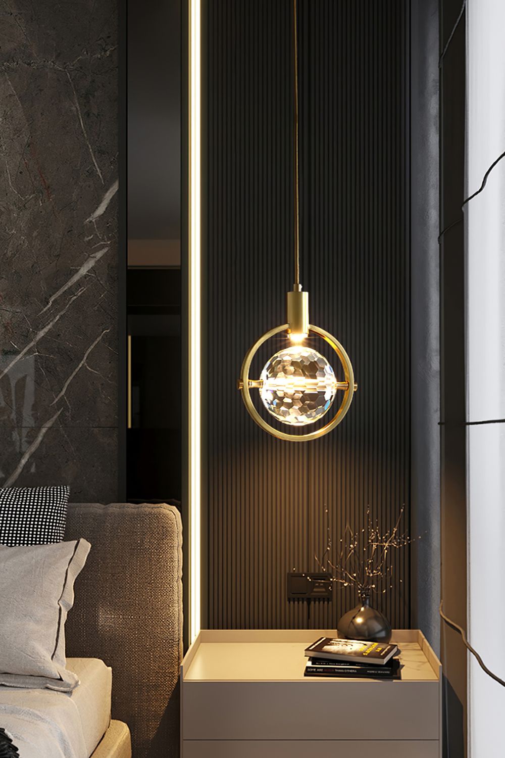 Ring Crystal Pendant Light - everlamps