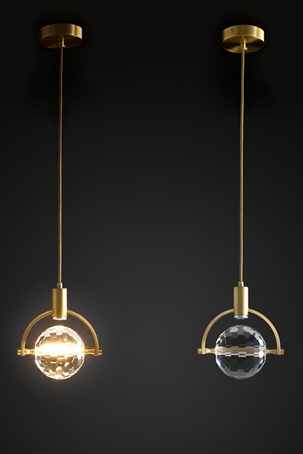 Ring Crystal Pendant Light - everlamps