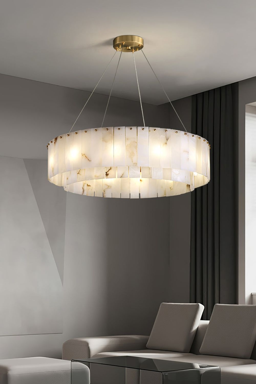 Rock Alabaster Chandelier - everlamps