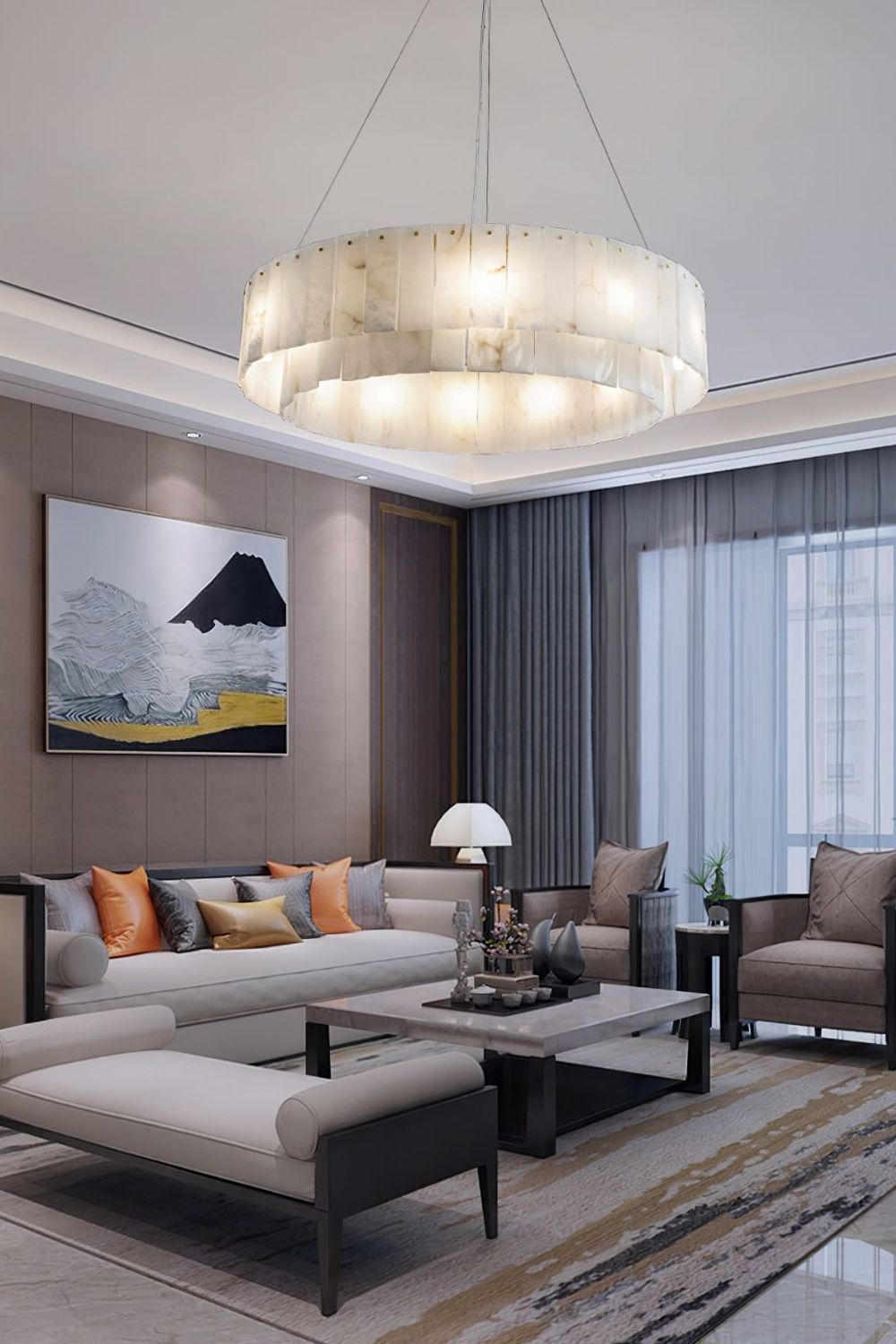 Rock Alabaster Chandelier - everlamps