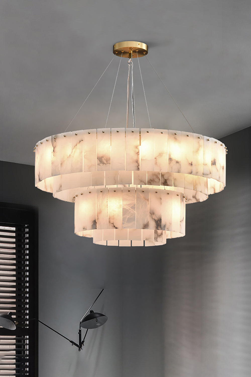 Rock Alabaster Chandelier - view 3 | everlamps