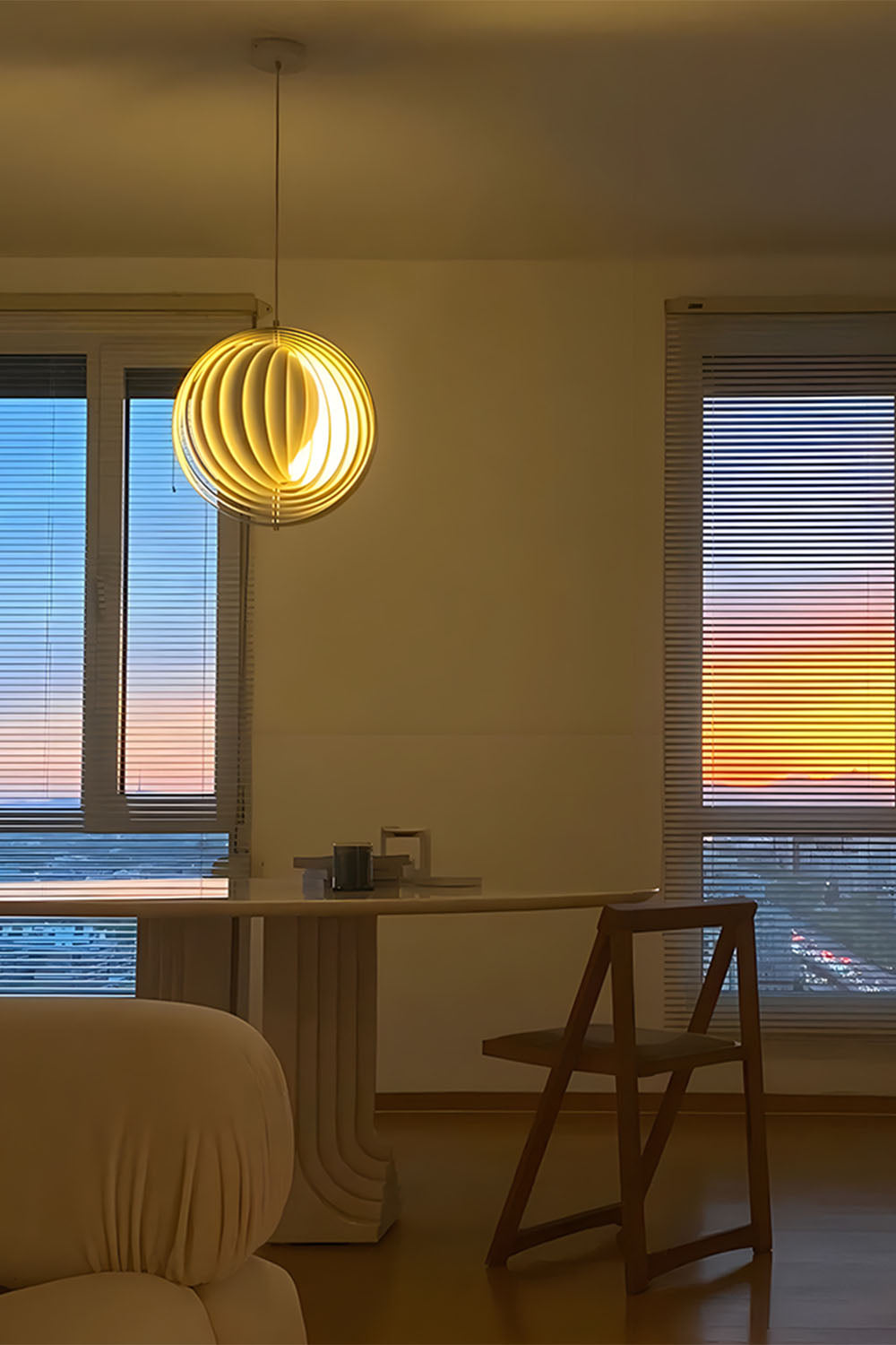Rotating Moon Pendant Lamp - view 3 | everlamps
