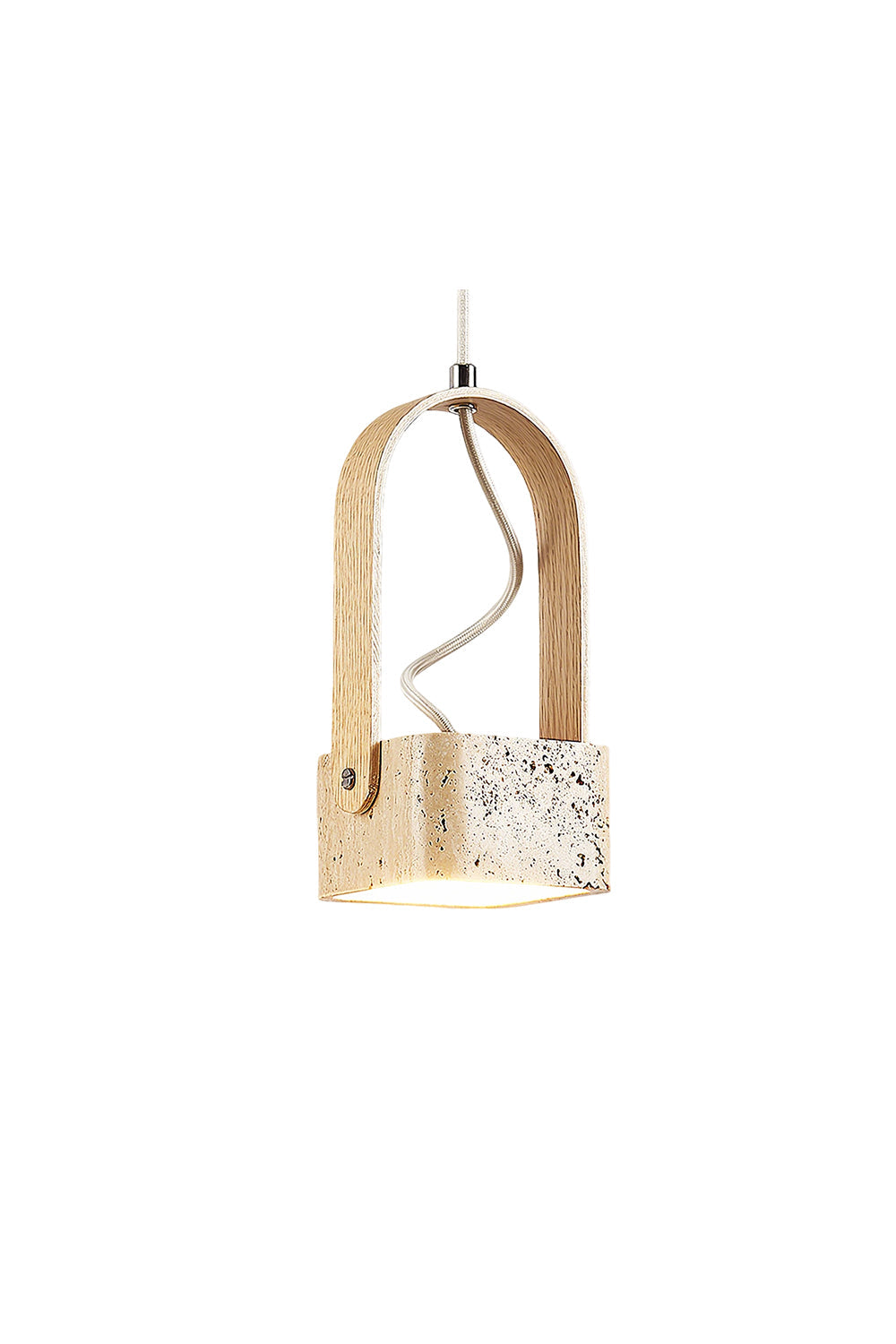 Rotating Travertine Lantern Pendant | everlamps