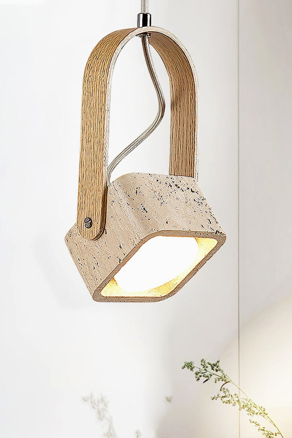 Rotating Travertine Lantern Pendant - view 7 | everlamps