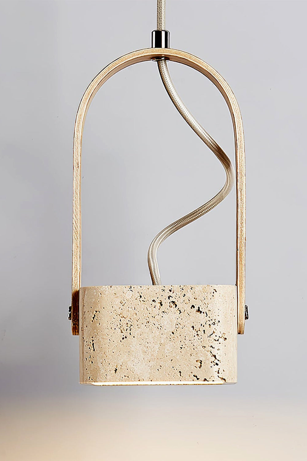 Rotating Travertine Lantern Pendant - view 14 | everlamps