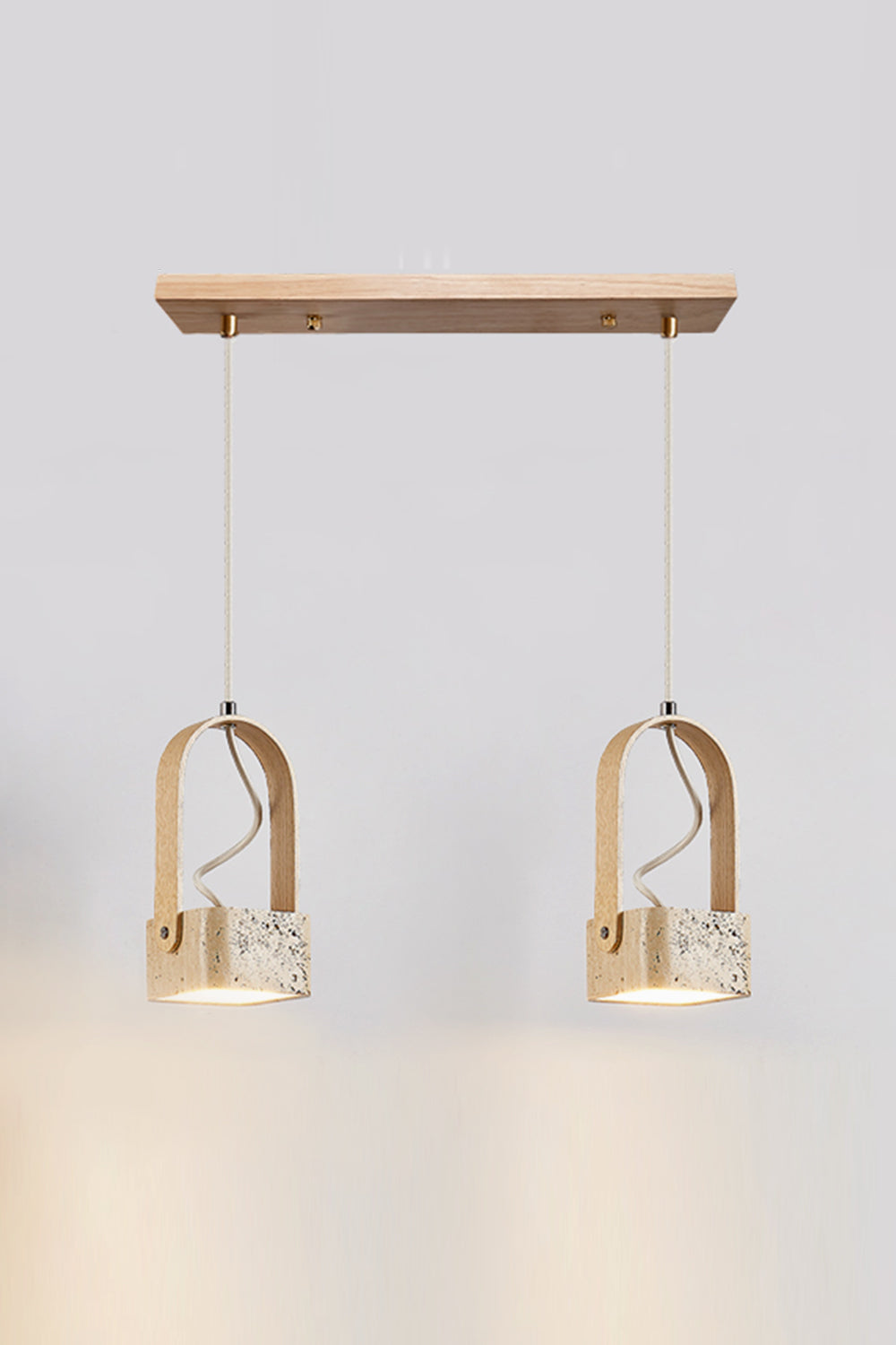 Rotating Travertine Lantern Pendant - view 15 | everlamps