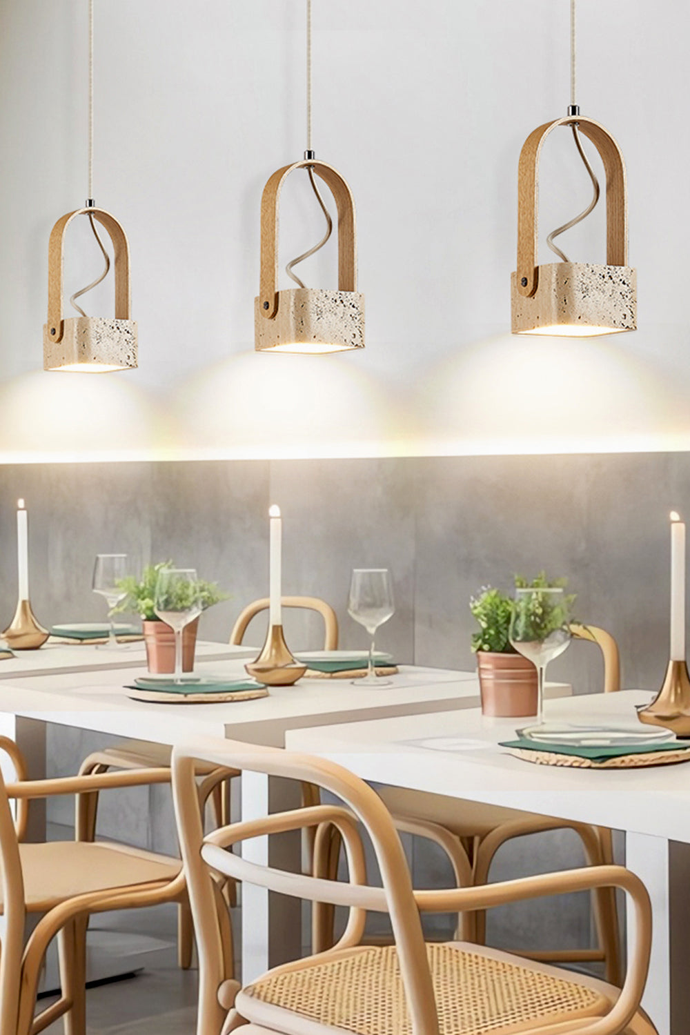 Rotating Travertine Lantern Pendant - view 17 | everlamps