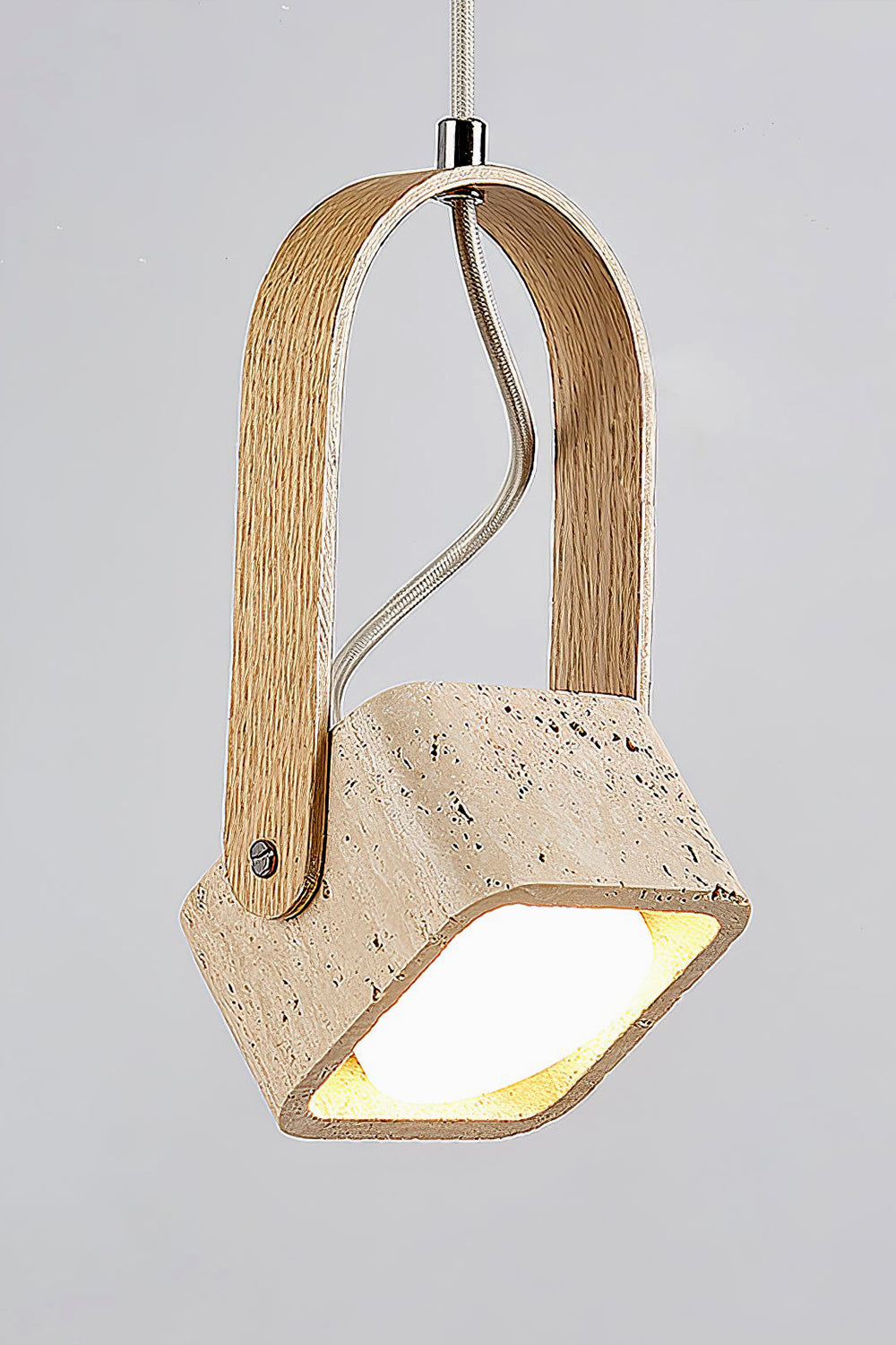 Rotating Travertine Lantern Pendant - view 9 | everlamps