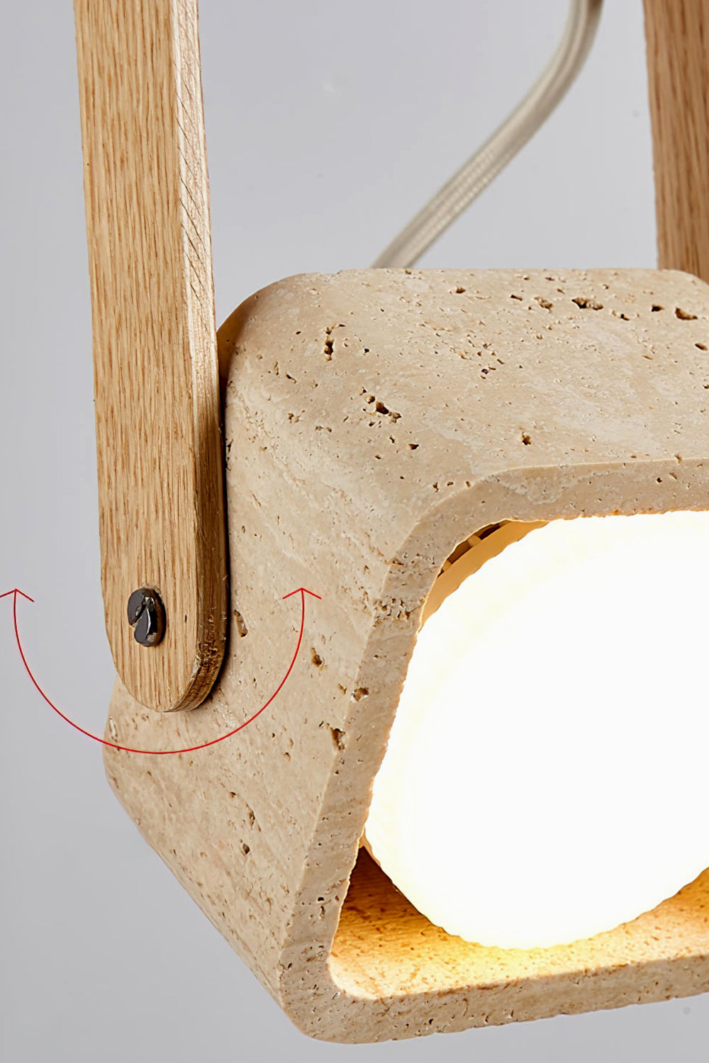 Rotating Travertine Lantern Pendant - view 8 | everlamps