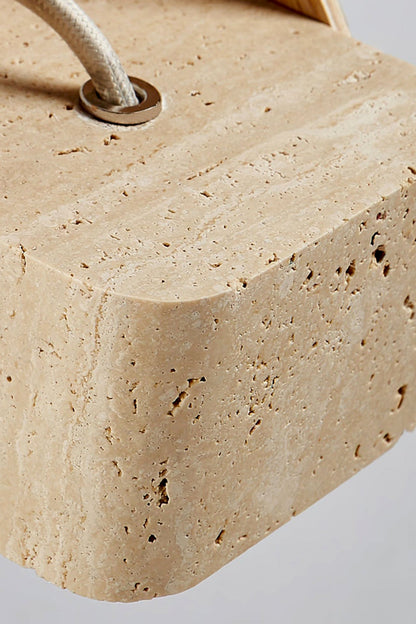 Rotating Travertine Lantern Pendant - view 12 | everlamps