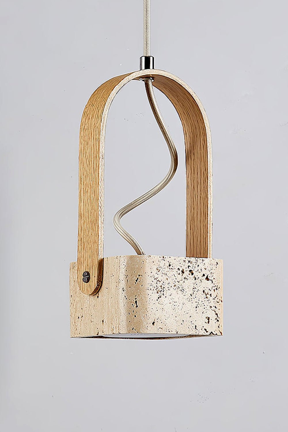 Rotating Travertine Lantern Pendant - view 13 | everlamps