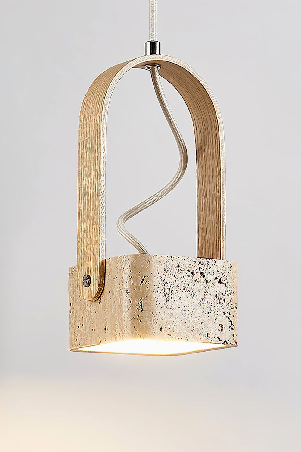 Rotating Travertine Lantern Pendant - view 10 | everlamps