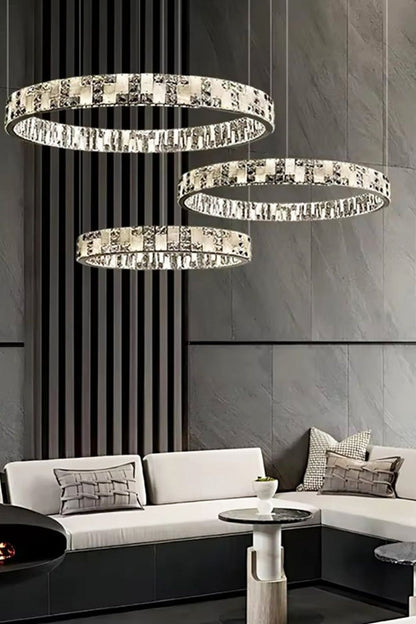 Round Alabaster Crystal Chandelier - view 7 | everlamps
