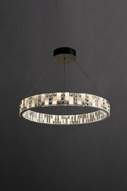 Round Alabaster Crystal Chandelier - view 20 | everlamps