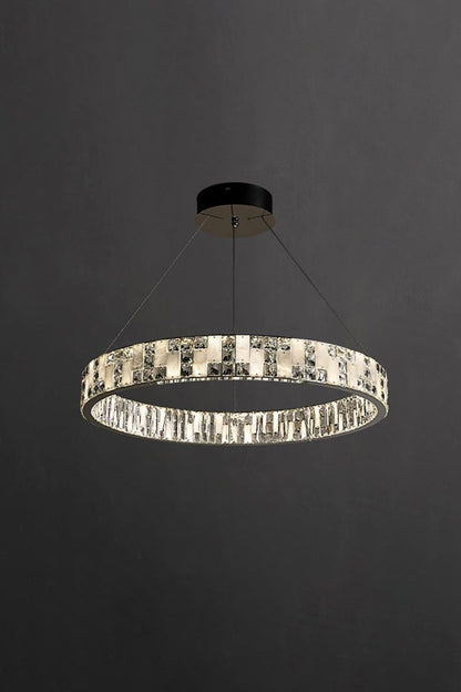 Round Alabaster Crystal Chandelier - view 21 | everlamps
