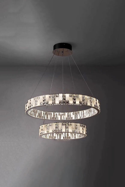 Round Alabaster Crystal Chandelier - view 22 | everlamps