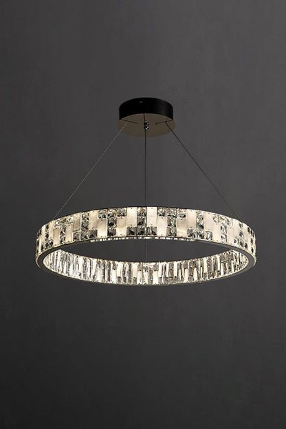 Round Alabaster Crystal Chandelier - view 23 | everlamps