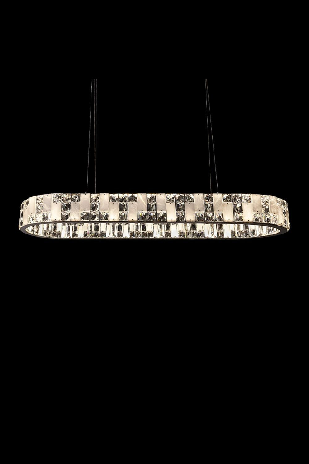 Round Alabaster Crystal Chandelier - view 26 | everlamps