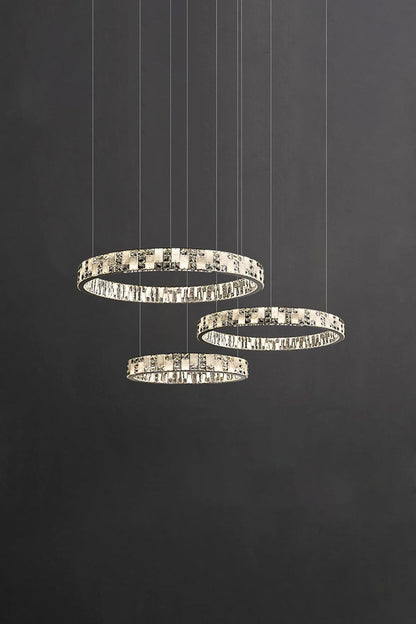 Round Alabaster Crystal Chandelier - view 27 | everlamps