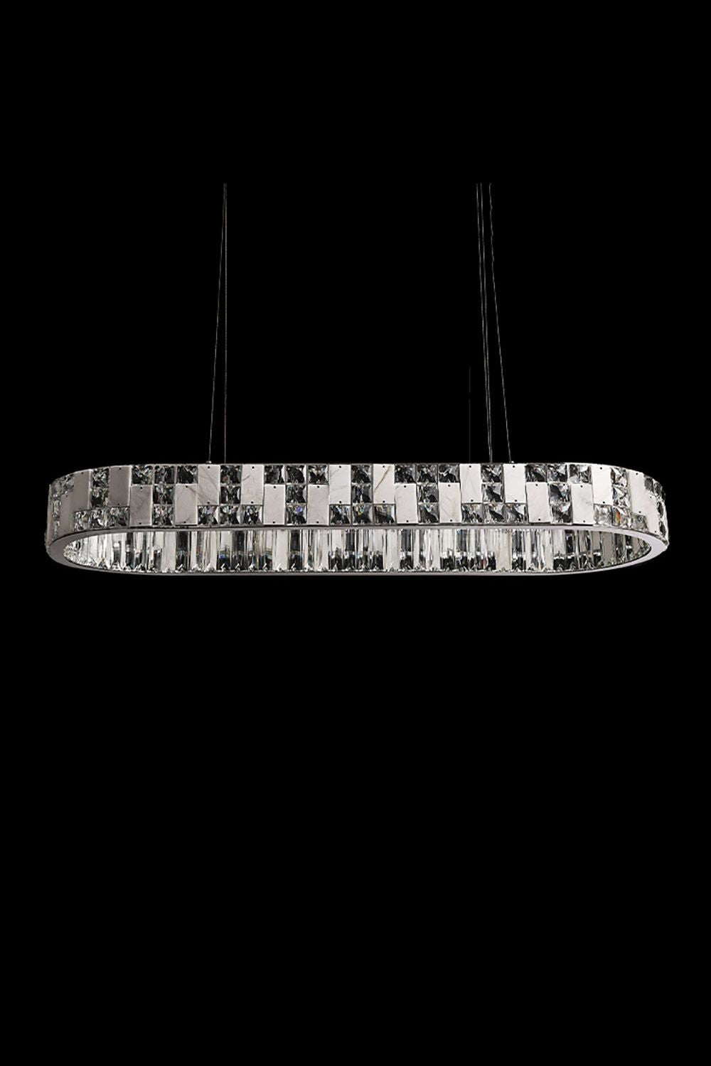 Round Alabaster Crystal Chandelier - view 28 | everlamps
