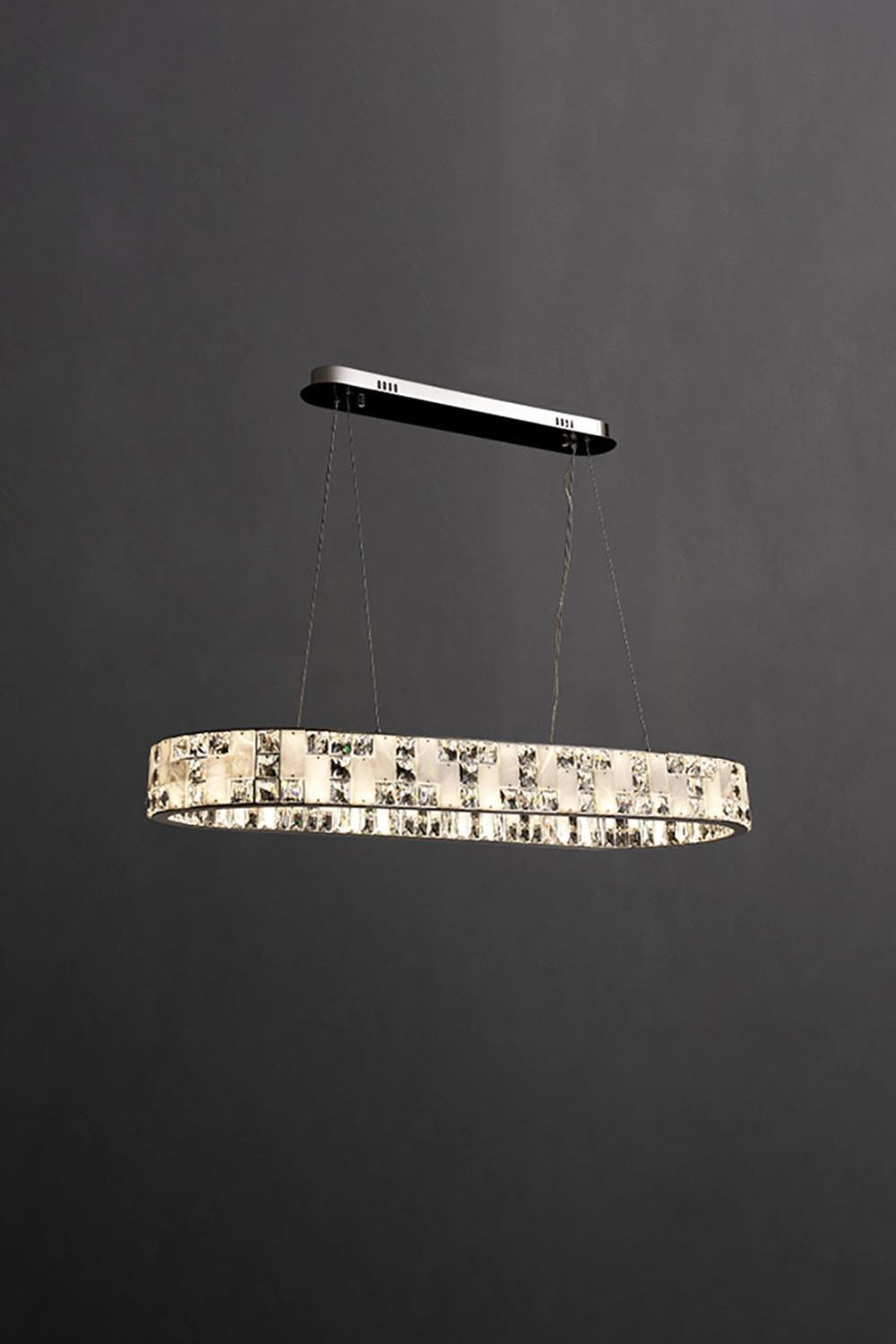 Round Alabaster Crystal Chandelier - view 30 | everlamps