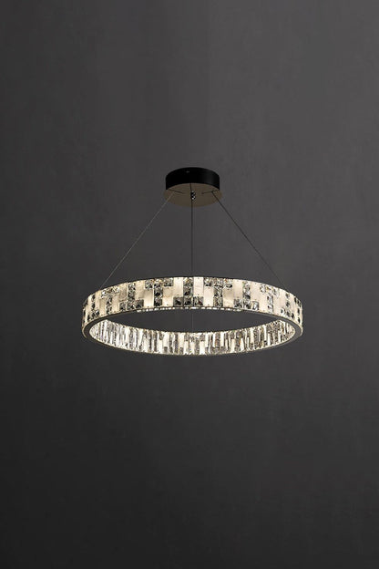 Round Alabaster Crystal Chandelier - view 32 | everlamps