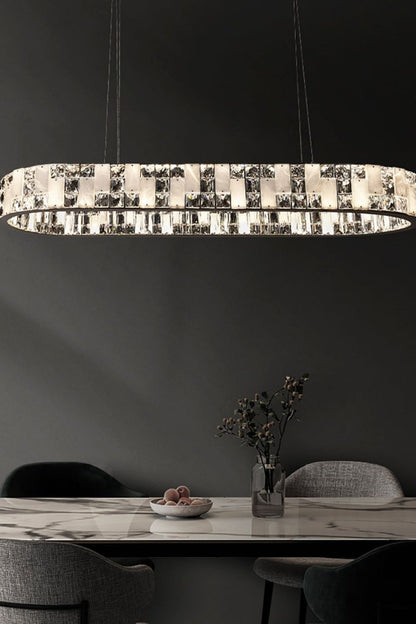 Round Alabaster Crystal Chandelier - view 12 | everlamps