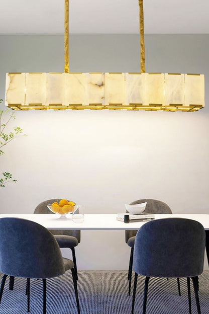 Round Modern Alabaster Chandelier - view 9 | everlamps