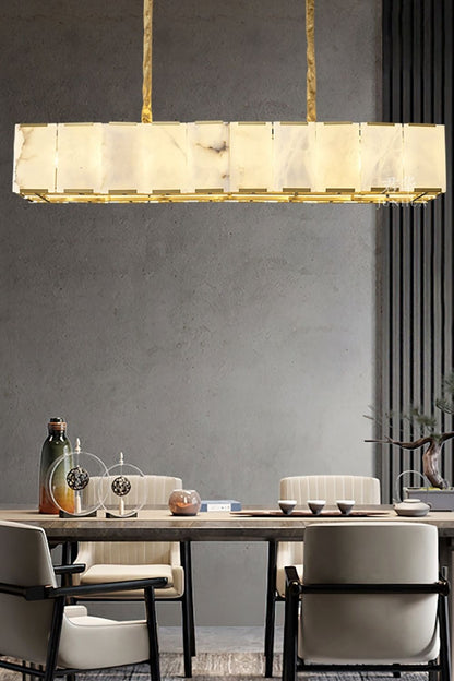 Round Modern Alabaster Chandelier - view 10 | everlamps