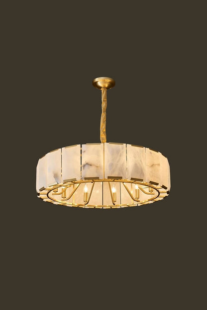 Round Modern Alabaster Chandelier - view 15 | everlamps