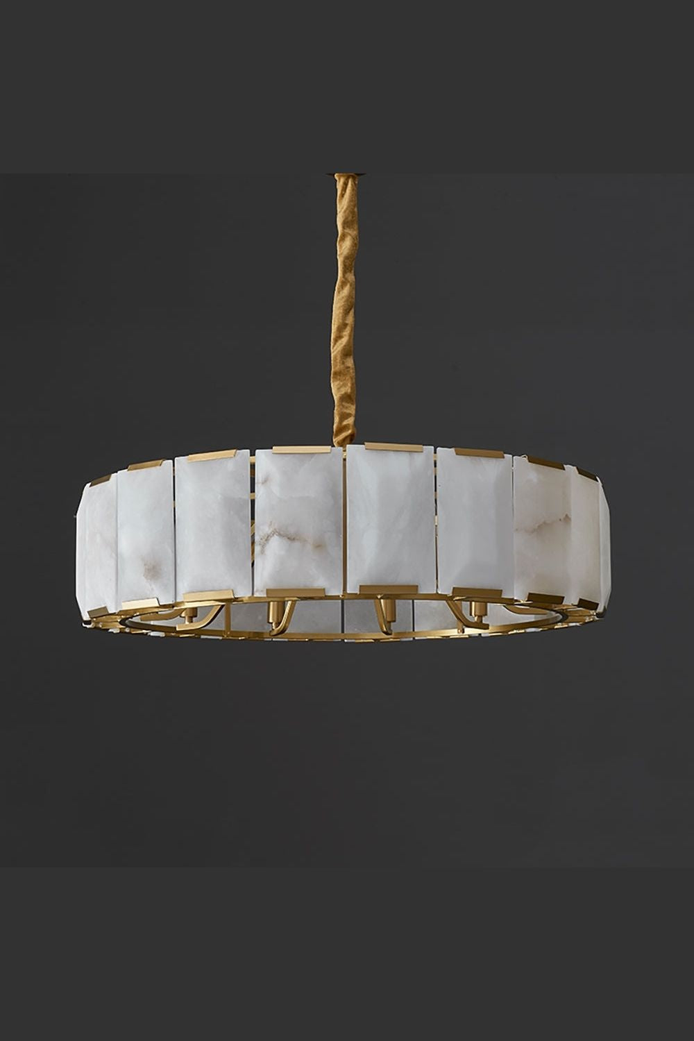 Round Modern Alabaster Chandelier - view 12 | everlamps