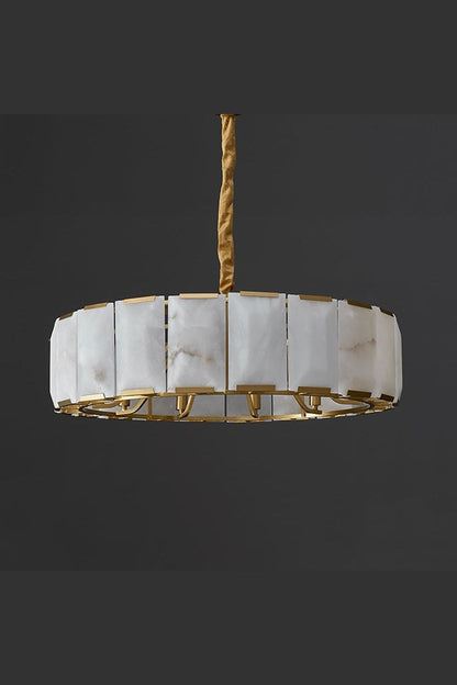 Round Modern Alabaster Chandelier - view 12 | everlamps