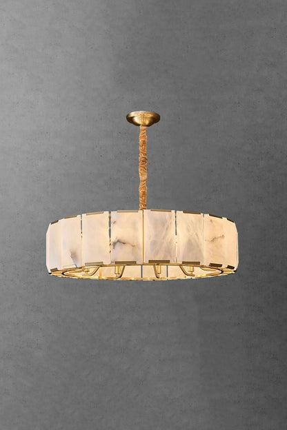 Round Modern Alabaster Chandelier - view 14 | everlamps