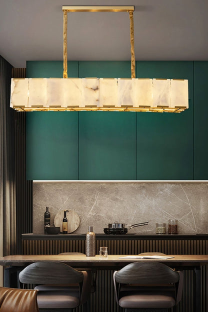 Round Modern Alabaster Chandelier - view 5 | everlamps