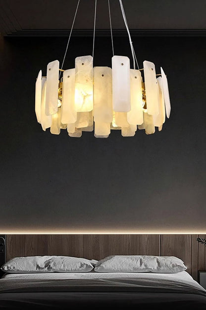 Round Noah Alabaster Chandelier - view 3 | everlamps
