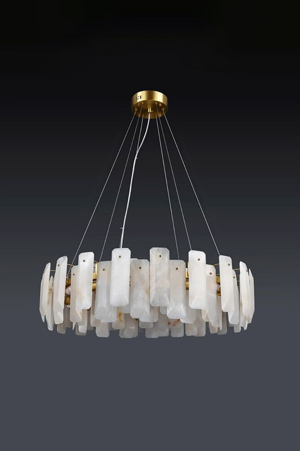 Round Noah Alabaster Chandelier - view 11 | everlamps