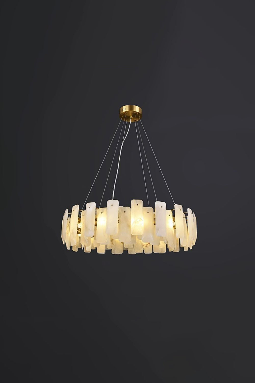 Round Noah Alabaster Chandelier - view 12 | everlamps