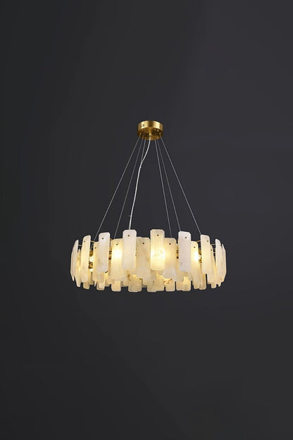 Round Noah Alabaster Chandelier - view 12 | everlamps