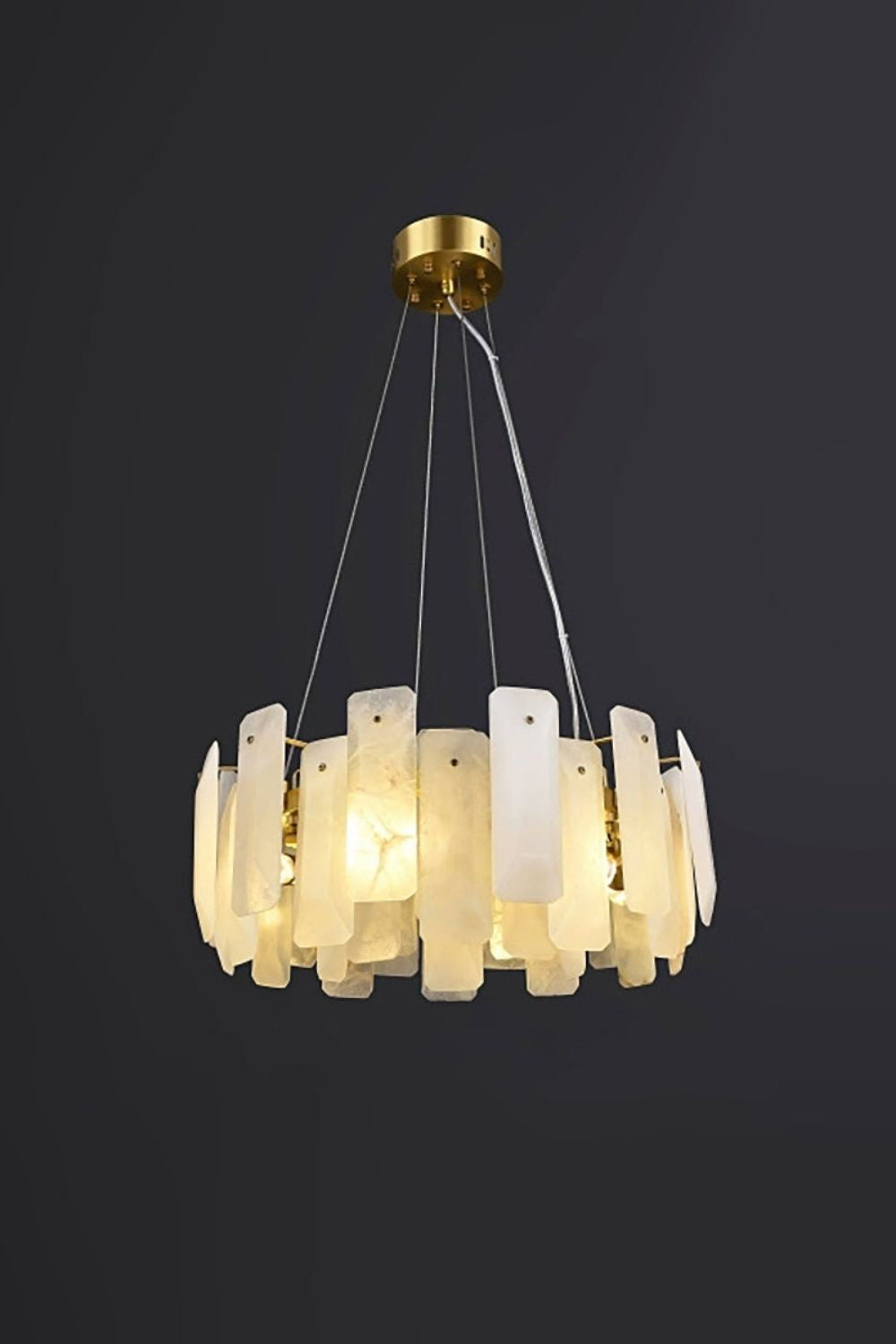 Round Noah Alabaster Chandelier - view 8 | everlamps