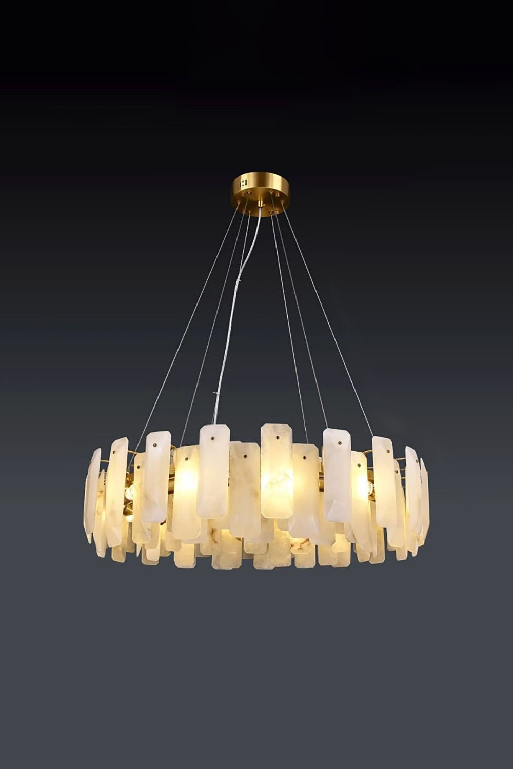 Round Noah Alabaster Chandelier - view 9 | everlamps