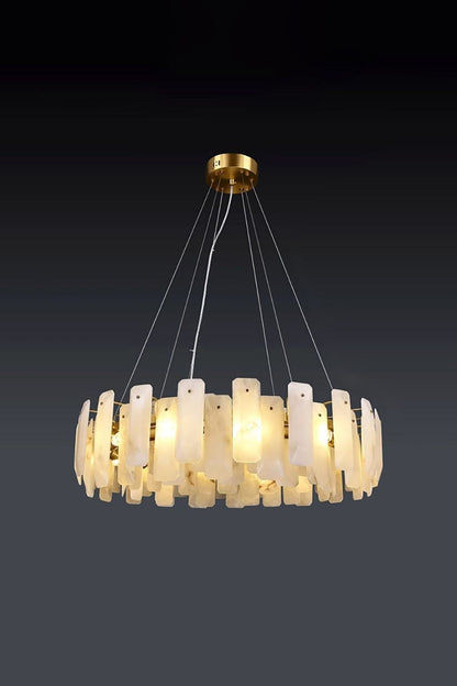 Round Noah Alabaster Chandelier - view 9 | everlamps