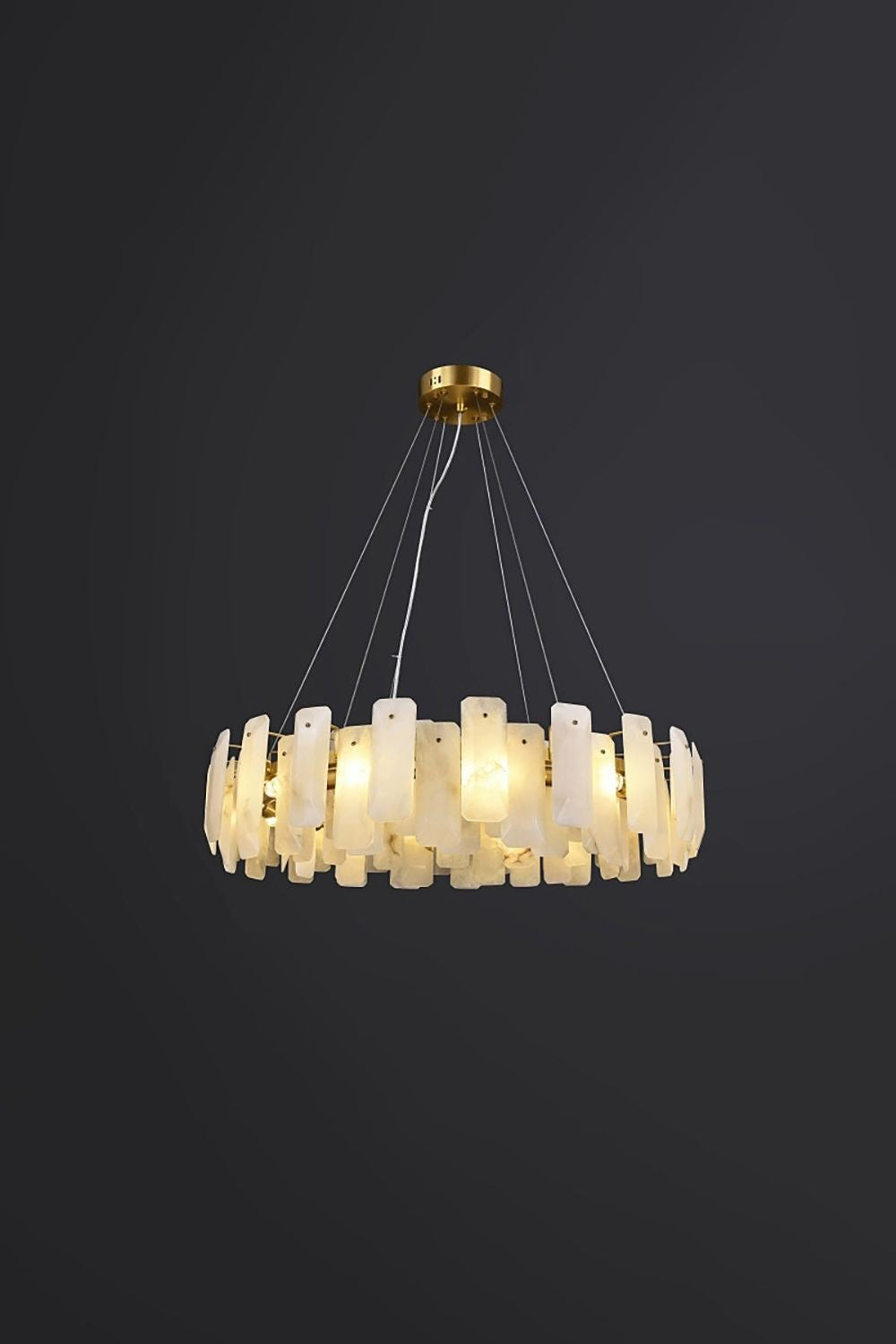 Round Noah Alabaster Chandelier - view 10 | everlamps