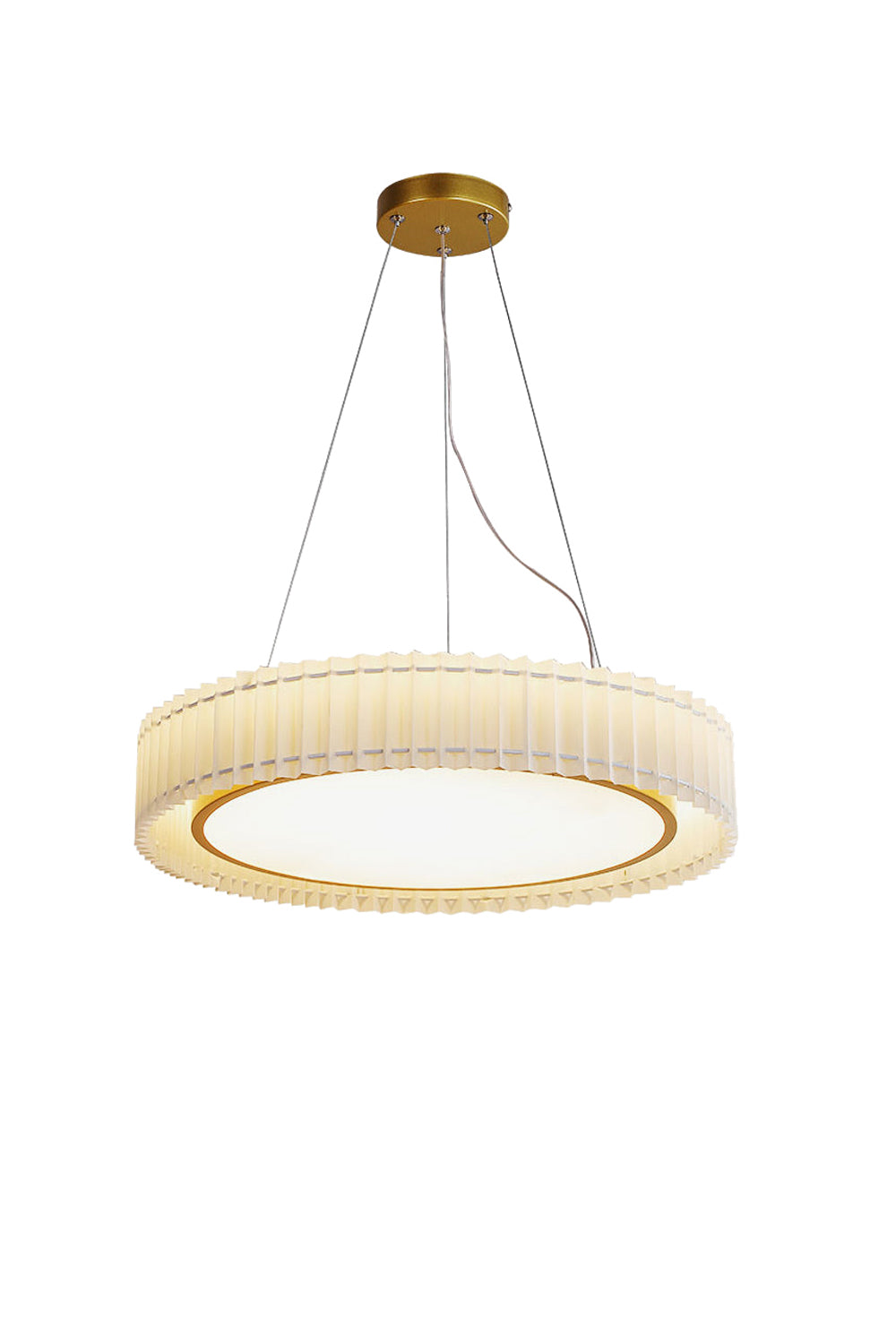 Round Pleated Pendant Lamp - everlamps