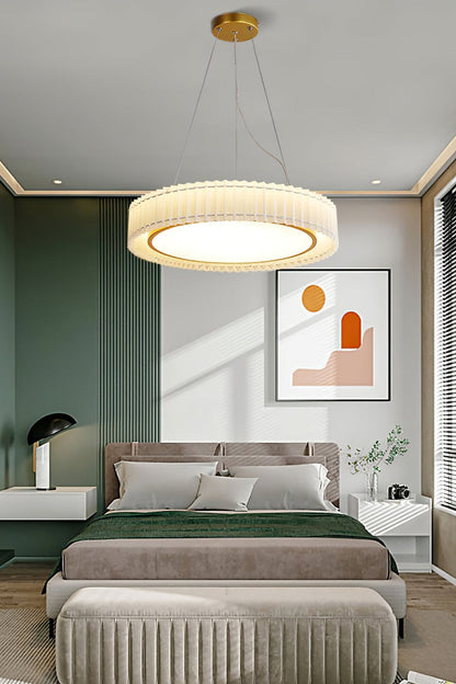 Round Pleated Pendant Lamp - everlamps