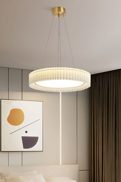 Round Pleated Pendant Lamp - everlamps