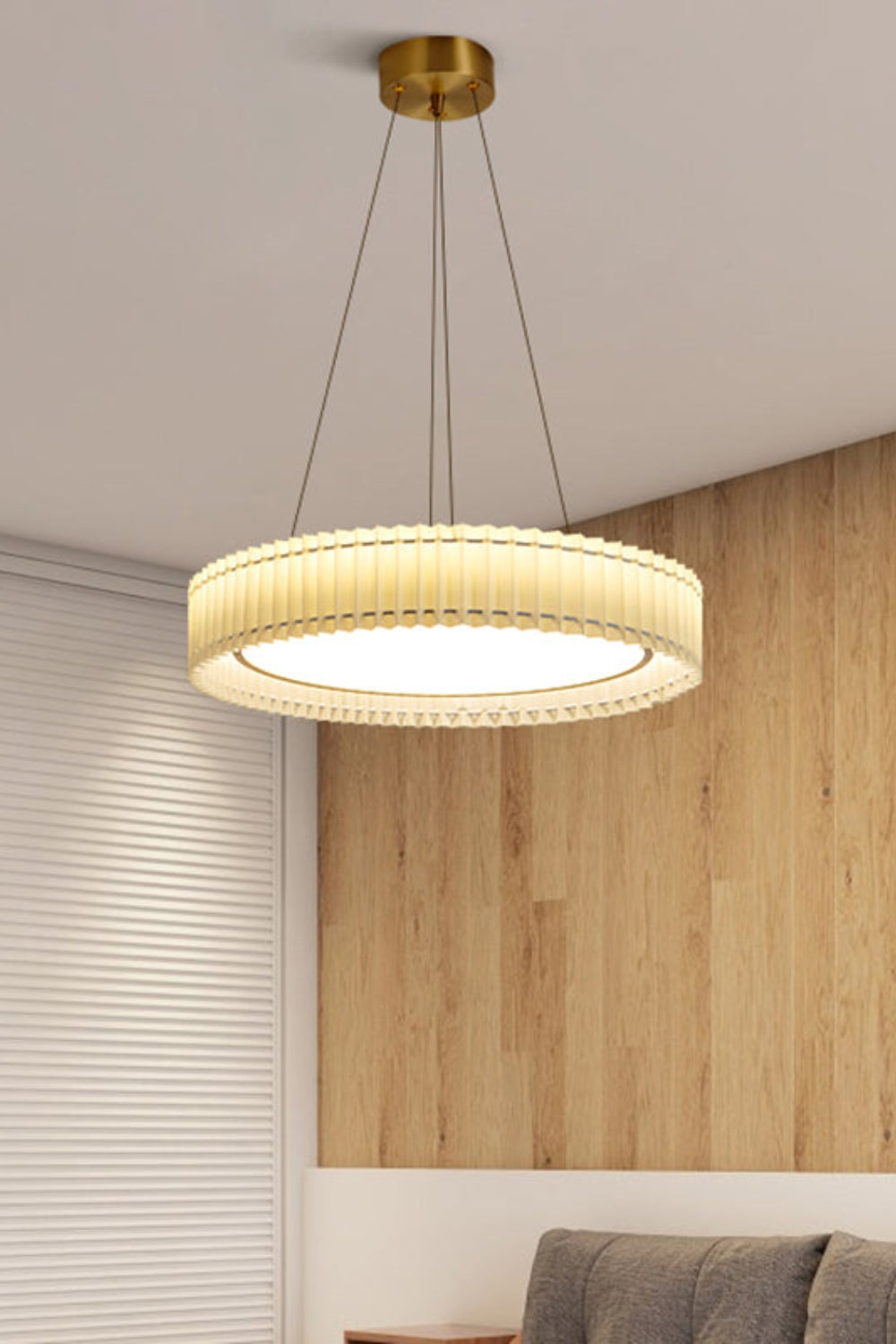 Round Pleated Pendant Lamp - everlamps
