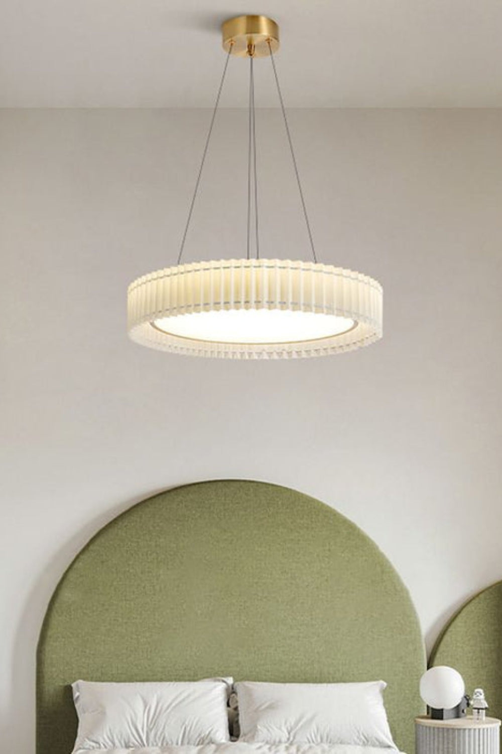 Round Pleated Pendant Lamp - everlamps