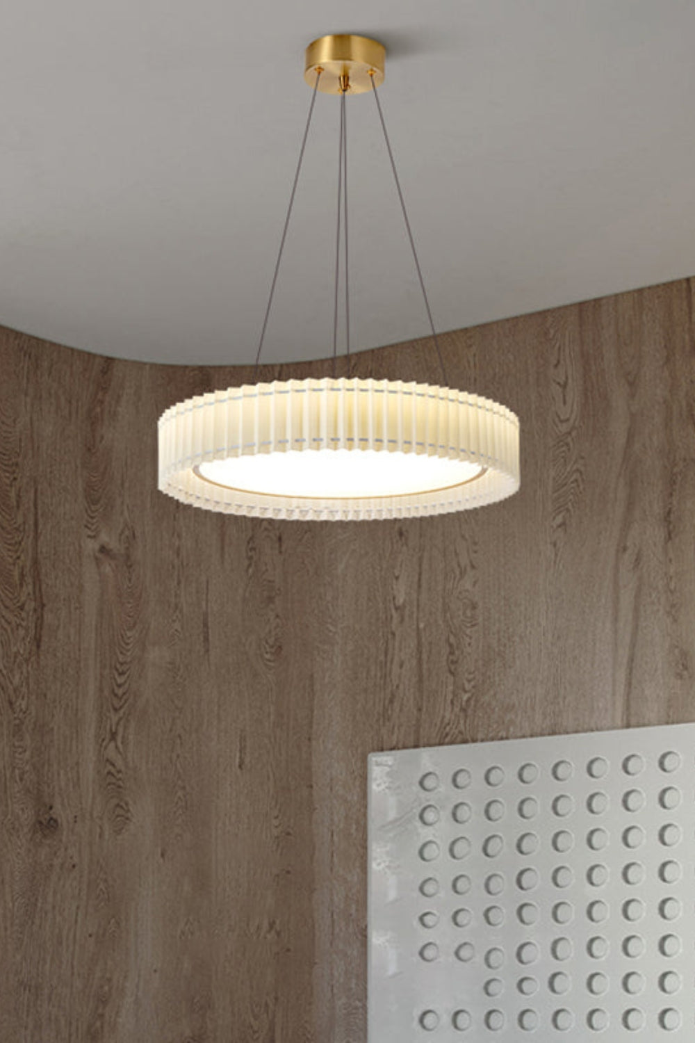 Round Pleated Pendant Lamp - everlamps