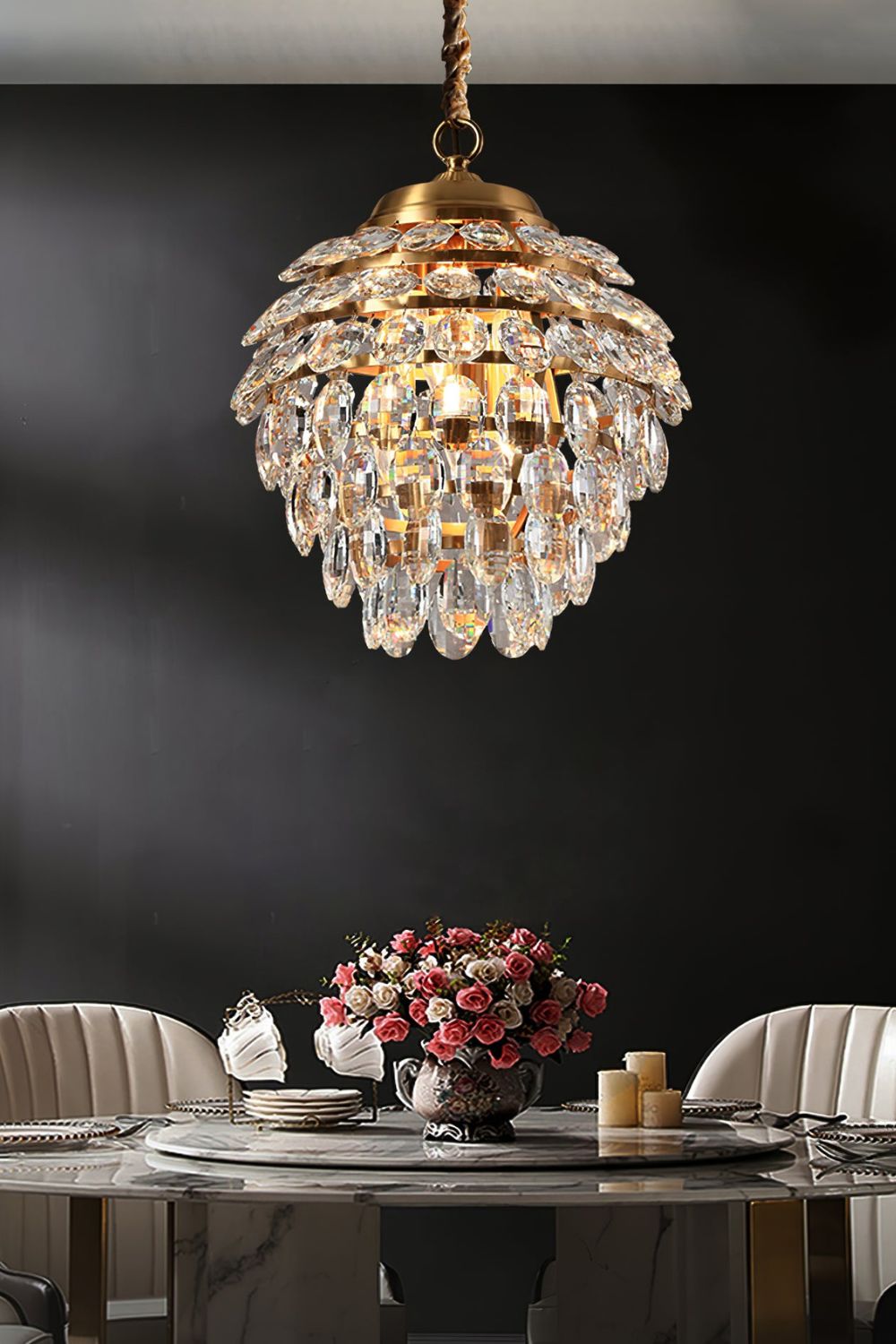 Roxanne Crystal Pendant Light - everlamps